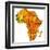 Mali on Actual Map of Africa-michal812-Framed Art Print