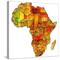 Mali on Actual Map of Africa-michal812-Stretched Canvas