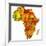 Mali on Actual Map of Africa-michal812-Framed Art Print