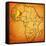 Mali on Actual Map of Africa-michal812-Framed Stretched Canvas