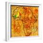 Mali on Actual Map of Africa-michal812-Framed Art Print