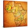 Mali on Actual Map of Africa-michal812-Stretched Canvas