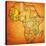 Mali on Actual Map of Africa-michal812-Stretched Canvas