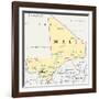 Mali Political Map-Peter Hermes Furian-Framed Art Print