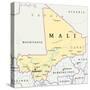 Mali Political Map-Peter Hermes Furian-Stretched Canvas