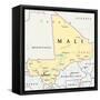 Mali Political Map-Peter Hermes Furian-Framed Stretched Canvas