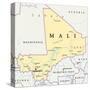 Mali Political Map-Peter Hermes Furian-Stretched Canvas