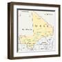 Mali Political Map-Peter Hermes Furian-Framed Art Print