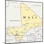 Mali Political Map-Peter Hermes Furian-Mounted Art Print