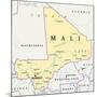 Mali Political Map-Peter Hermes Furian-Mounted Art Print