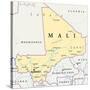 Mali Political Map-Peter Hermes Furian-Stretched Canvas