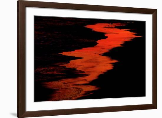 Malibu Beach at Sunset-Howard Ruby-Framed Photographic Print