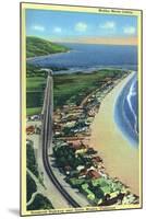 Malibu, California - Aerial View of Beach Homes Along Roosevelt Highway-Lantern Press-Mounted Art Print