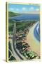 Malibu, California - Aerial View of Beach Homes Along Roosevelt Highway-Lantern Press-Stretched Canvas