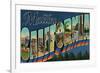 Malibu, California - Large Letter Scenes-Lantern Press-Framed Premium Giclee Print