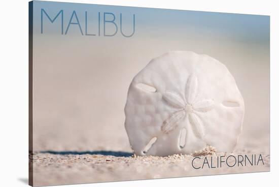 Malibu, California - Sand Dollar and Beach-Lantern Press-Stretched Canvas