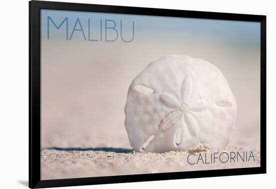 Malibu, California - Sand Dollar and Beach-Lantern Press-Framed Art Print