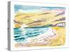 Malibu Californian Sunset with Ocean Waves-M. Bleichner-Stretched Canvas