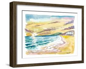 Malibu Californian Sunset with Ocean Waves-M. Bleichner-Framed Art Print