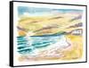 Malibu Californian Sunset with Ocean Waves-M. Bleichner-Framed Stretched Canvas