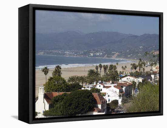 Malibu, from Palisades Park, Santa Monica, California, United States of America, North America-Ethel Davies-Framed Stretched Canvas