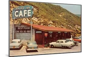 Malibu Inn Cafe, Roadside Retro-null-Mounted Art Print