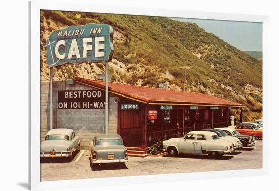 Malibu Inn Cafe, Roadside Retro-null-Framed Art Print