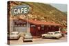 Malibu Inn Cafe, Roadside Retro-null-Stretched Canvas