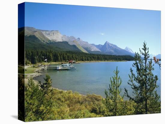 Maligne Lake, Jasper National Park, Rocky Mountains, Alberta, Canada-Hans Peter Merten-Stretched Canvas