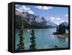 Maligne Lake, Rocky Mountains, Alberta, Canada-Hans Peter Merten-Framed Stretched Canvas