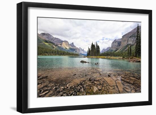 Maligne Lake Scenic, Alberta, Canada-George Oze-Framed Photographic Print