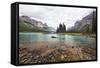 Maligne Lake Scenic, Alberta, Canada-George Oze-Framed Stretched Canvas