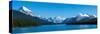 Maligne Lake with Canadian Rockies at Jasper National Park, Alberta, Canada-null-Stretched Canvas