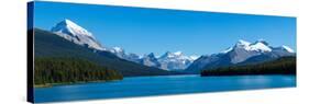 Maligne Lake with Canadian Rockies at Jasper National Park, Alberta, Canada-null-Stretched Canvas