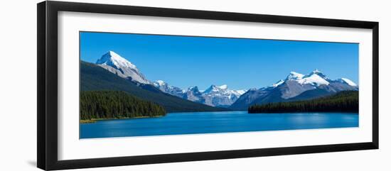 Maligne Lake with Canadian Rockies at Jasper National Park, Alberta, Canada-null-Framed Premium Photographic Print