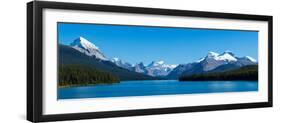 Maligne Lake with Canadian Rockies at Jasper National Park, Alberta, Canada-null-Framed Premium Photographic Print