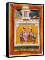 Malkos Raga, Folio from a Ragamala (Garland of Melodies)-null-Framed Stretched Canvas