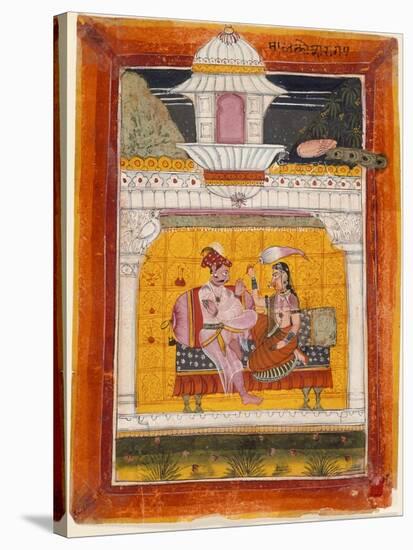 Malkos Raga, Folio from a Ragamala (Garland of Melodies)-null-Stretched Canvas