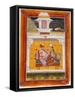 Malkos Raga, Folio from a Ragamala (Garland of Melodies)-null-Framed Stretched Canvas