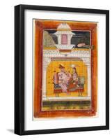 Malkos Raga, Folio from a Ragamala (Garland of Melodies)-null-Framed Art Print