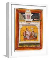 Malkos Raga, Folio from a Ragamala (Garland of Melodies)-null-Framed Art Print