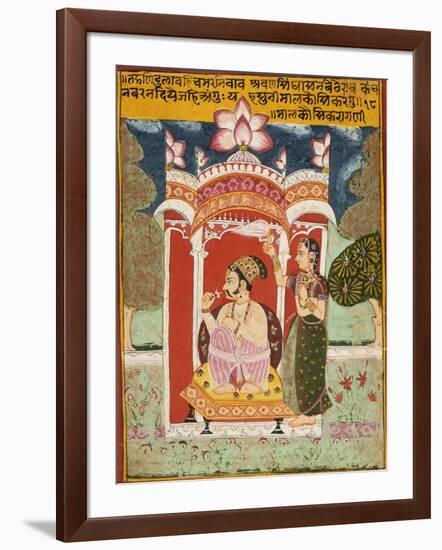 Malkos Raga, Folio from a Ragamala (Garland of Melodies)-null-Framed Art Print