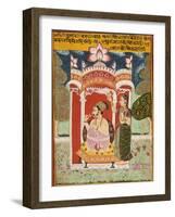 Malkos Raga, Folio from a Ragamala (Garland of Melodies)-null-Framed Art Print