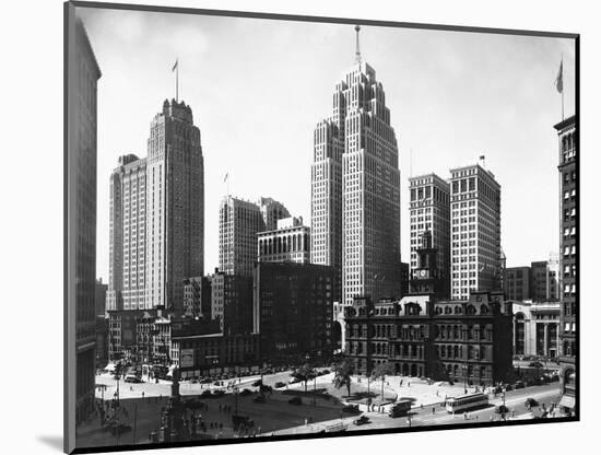 Mall Street in Detroit, Michigan-null-Mounted Photographic Print