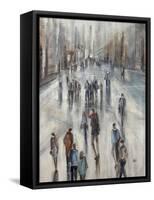 Mall Walking-Farrell Douglass-Framed Stretched Canvas
