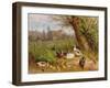 Mallard Ducks with their Ducklings-Carl Jutz-Framed Giclee Print