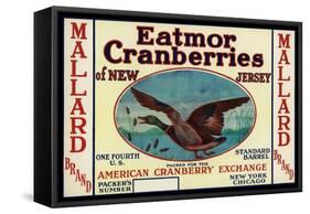 Mallard Eatmor Cranberries Brand Label-Lantern Press-Framed Stretched Canvas
