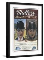 Mallory, Hats Mens Bowler, USA, 1910-null-Framed Giclee Print