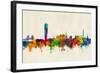 Malmo Sweden Skyline-Michael Tompsett-Framed Art Print