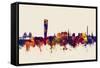 Malmo Sweden Skyline-Michael Tompsett-Framed Stretched Canvas